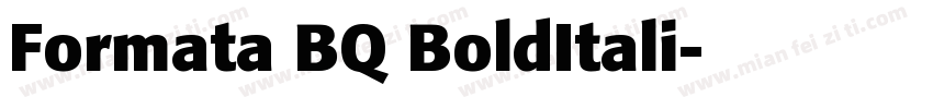 Formata BQ BoldItali字体转换